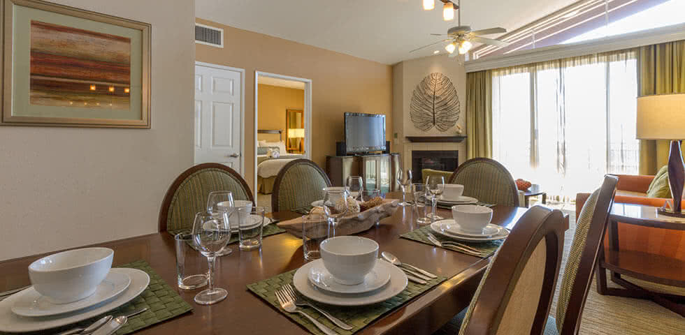 Living Area of Grand Pacific Palisades Resort in Carlsbad, California