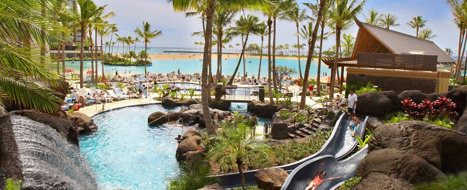 Pool Area of Lagoon Tower in Honolulu, Hawaii