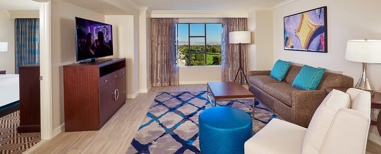 Living Area at Hilton Grand Vacations on Paradise in Las Vegas, Nevada